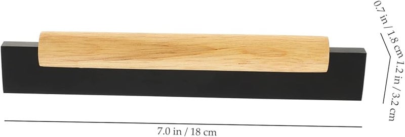 Black Wooden Cabinet Door Pull Handle 18X3 2CM Solid Wood Kitchen Cupboard Pulls Modern Design - Image 3